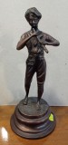 Statueta bronz - Baiat cu fluier