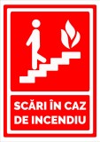 Semn pentru scari in caz de incendiu