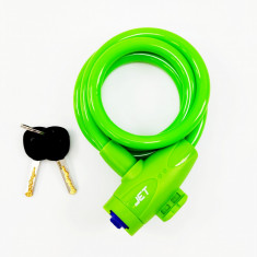 Antifurt cu cheie JET LOCK TY-582 10x1000mm, culoare verde, cu suport PB Cod:Z042