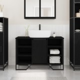 vidaXL Cabinet pentru chiuvetă Stejar negru 91x35x60 cm Lemn prelucrat