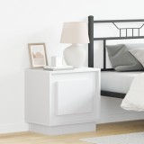 vidaXL Noptieră cu lumini LED 2 buc Alb 44x34,5x45 cm