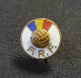 Insigna fotbal (model vechi) - Federatia de Fotbal din ROMANIA (FRF) - sistem prindere tip brosa