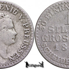 1852 A, 1 Silbergroschen - Frederic Vilhelm al IV-lea - Regatul Prusiei | KM 435