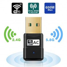 ADAPTOR USB WIRELESS, WI-FI, DUAL BAND 2.4GHZ SI 5.8GHZ foto