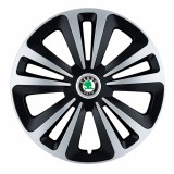 Set 4 Capace Roti Terra Gri-Negru R16 Compatibil Cu Skoda