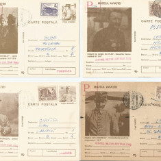 România, lot 4 cărţi poştale circulate, aerofilatelie 5