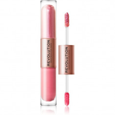 Makeup Revolution Double Up lichid fard ochi 2 in 1 culoare Blissful Pink 2x2,2 ml