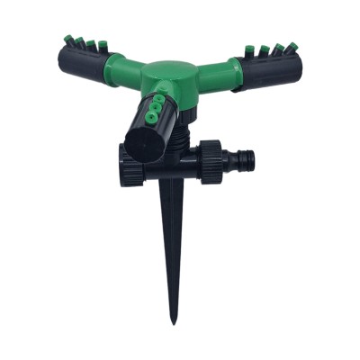 Aspersor rotativ automatic cu 3 brate, 12 duze pulverizare, 360 grade, MD902, verde foto