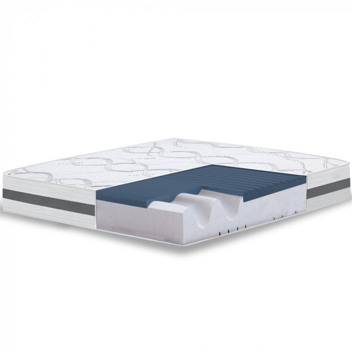 The White Stone Saltea Single 80x150 Memory Foam | &Icirc;nălțime 22 cm | Made in Italy