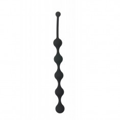 Bile Anale Five Beads Silicon Negru 28.5 cm
