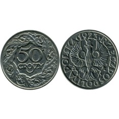 Polonia 1923 - 50 groszy, circulata