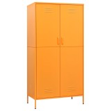 Cumpara ieftin Sifonier, galben mustar, 90x50x180 cm otel