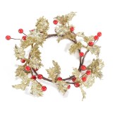 Coronita Craciun aurie rosie 20 cm