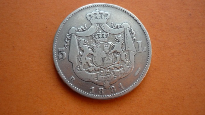 5 LEI 1881 ARGINT *****