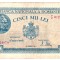 ROMANIA 5000 LEI 10 OCTOMBRIE 1944 STARE F BUNA FILIGRAN ORIZONTAL