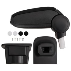 Cotieră auto, negru, 16x35x(30-49) cm ABS foto
