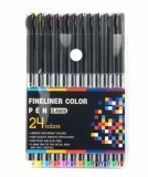 Cumpara ieftin Set 24 finelinere multicolore, varf fin 0,4 mm, pixuri colorate pentru desen