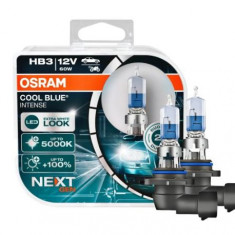 Set becuri HB3 (9005) OSRAM 9005CBNHCB 12V; 65W; COOL BLUE INTENSE (NextGen); cu pana 100% mai multa lumina; albastru; P20d; Omologare: ECE; pana la