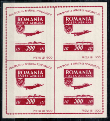 Romania 1946, LP 201 a, O.S.P. OSP, colita in bloc de 4, MNH LUX! foto