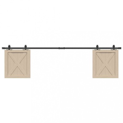 vidaXL Set uși glisante pentru dulap 200 cm oțel carbon 4009676 foto