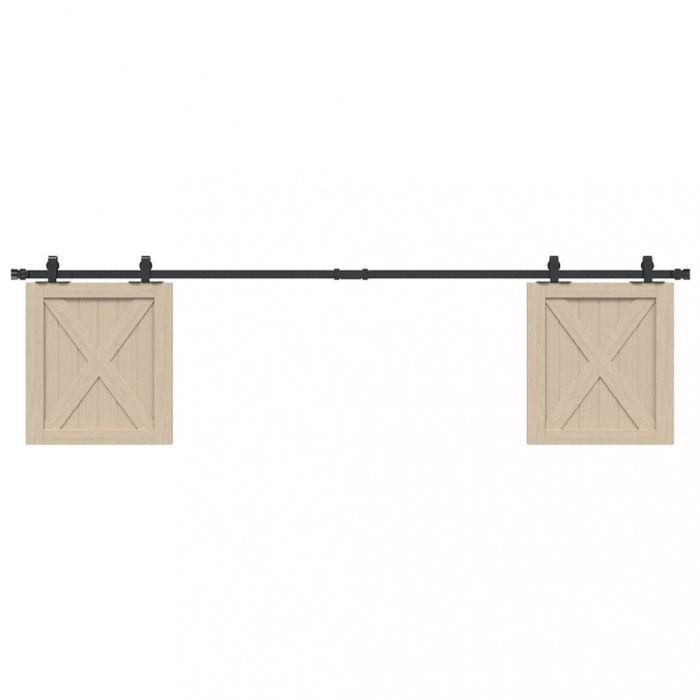 vidaXL Set uși glisante pentru dulap 200 cm oțel carbon 4009676