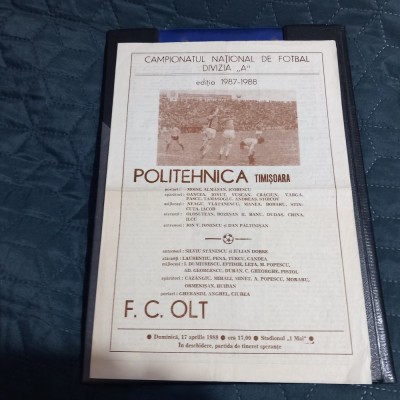 program Poli Timisoara - FC Olt foto