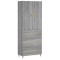 Dulap inalt, gri sonoma, 69,5x34x180 cm, lemn compozit