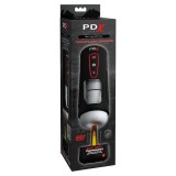 Masturbator automat PDX ELITE Milk Me Hotter, funcție de &icirc;ncălzire și penetrare automată, 10 funcții de vibrație, negru