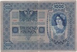 AUSTRIA UNGARIA 1000 COROANE KRONEN 1902 Uzata FARA SUPRATIPAR