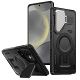 Husa pentru samsung galaxy s25 - armorvault magsafe &acirc; protec&Egrave;ie &Egrave;i func&Egrave;ionalitate de top, negru