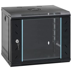 vidaXL Dulap de rețea cu depozitare Negru 53 x 45 x 45 cm Oțel