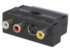 Adaptor RCA x3 și SCART cu Soclu SVHS 4 Pin