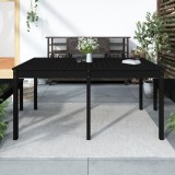 Cumpara ieftin Măsuță de grădină, negru, 159,5x82,5x76 cm, lemn masiv de pin