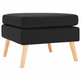 Cumpara ieftin Taburet, negru, material textil
