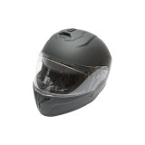 Casca moto integrala neagra viziera transparenta marimea L Grit Cod: DISTM84