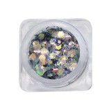 Decoratiuni pentru unghii - hexagon - gri, INGINAILS
