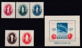 ROMANIA 1946 LP 195 LP 196 - 1 MAI ZIUA MUNCII SERIE SI COLITA DANTELATA MNH, Nestampilat