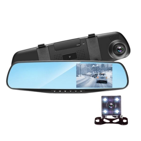 Oglinda Retrovizoare cu Camera Marsarier, Full HD, LCD 4.3&quot;, Detectie Miscare sau Impact, Inregistrare cu sunet, Unghi de vizual