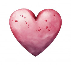 Sticker decorativ Inima, Roz, 50 cm, 5527ST foto