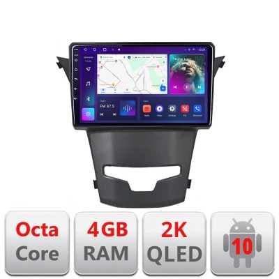Navigatie Ssangyong Korando 2014-2019 C-1159 Android Octa Core Ecran 2K QLED GPS 4G 4+32GB 360 KIT-1159+EDT-E409-2K CarStore Technology foto