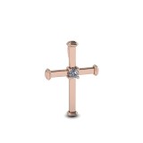 Pandativ din aur roze de 14K in forma de cruce