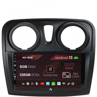 Navigatie Dacia Logan Sandero, Android 13, B-Octacore 6GB RAM + 128GB ROM, 9 Inch - AD-BGB9006+AD-BGRKIT376 foto