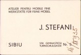 HST A1884 Reclamă Atelier pentru mobile fine J Stefani 1935 Sibiu