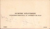 A1509 Carte de vizită interbelică colector principal Loteria de Stat Cluj