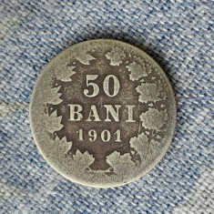 50 BANI 1901 - CAROL.I - F.RAR.argint. ROMANIA