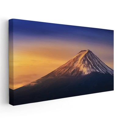 Tablou muntele Fuji Japonia la apus Tablou canvas pe panza CU RAMA 70x140 cm foto