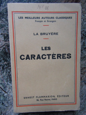 La Bruyere - Les Caracteres foto