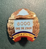 Insigna aviatie utilitara RSR 6000 ore de zbor