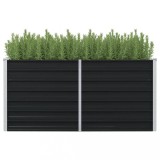 Gossi strat inaltat de gradina antracit 160x80x77 cm otel galvanizat