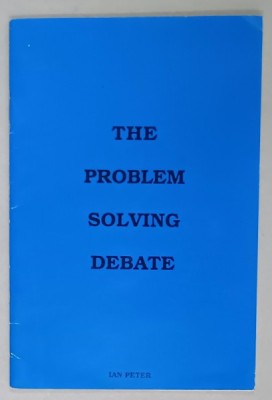 THE PROBLEM SOLVING DEBATE by IAN PETER , ANII &amp;#039;2000 foto